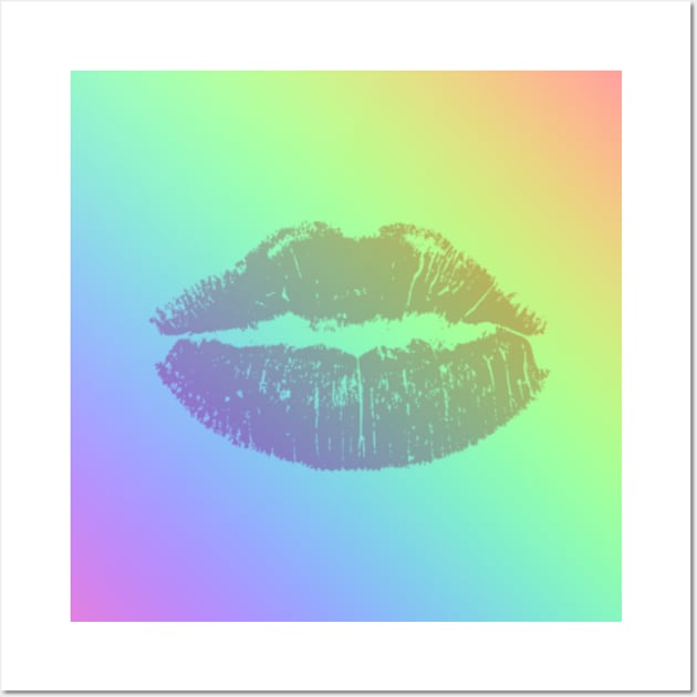 Rainbow Lipstick Wall Art by Steph Elle